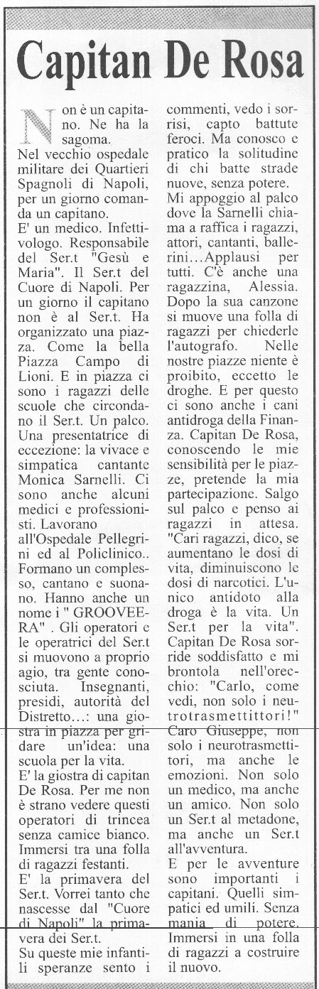 Articolo pubblicato su 'Confronto', maggio - giugno 2007