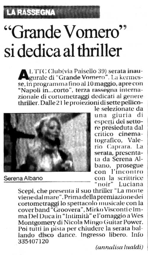 Articolo pubblicato su 'La Repubblica', Mercoled� 19 aprile 2006